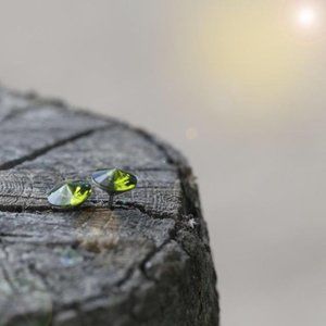 Genuine Swarovski Crystal Emerald Green Beautiful Earrings Studs Studs by Khloe